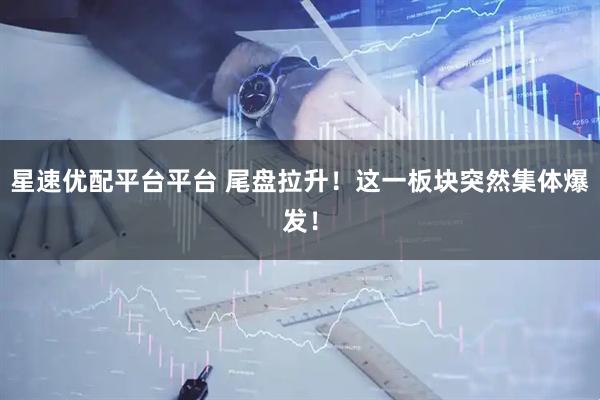 星速优配平台平台 尾盘拉升！这一板块突然集体爆发！