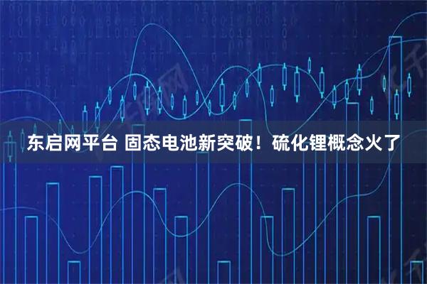 东启网平台 固态电池新突破！硫化锂概念火了