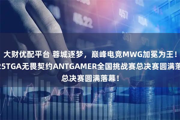 大财优配平台 蓉城逐梦，巅峰电竞MWG加冕为王！2025TGA无畏契约ANTGAMER全国挑战赛总决赛圆满落幕！