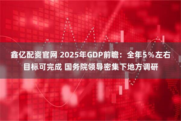 鑫亿配资官网 2025年GDP前瞻：全年5％左右目标可完成 国务院领导密集下地方调研