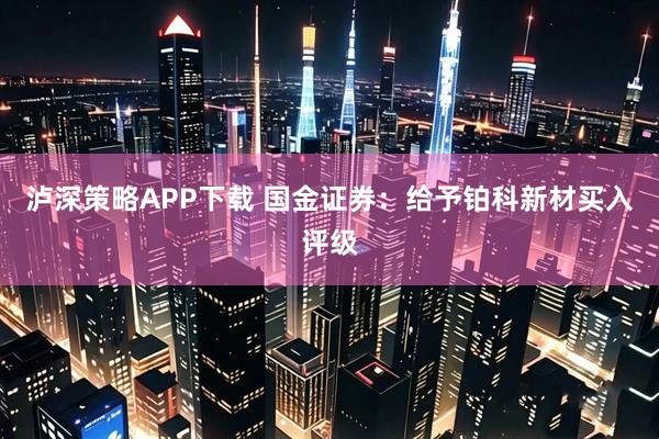 泸深策略APP下载 国金证券：给予铂科新材买入评级